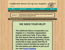 Tablet Screenshot of caldancecoop.org